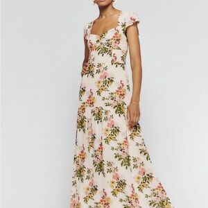 Reformation Myeh Dress in Cream and Floral - Size 6 NWOT